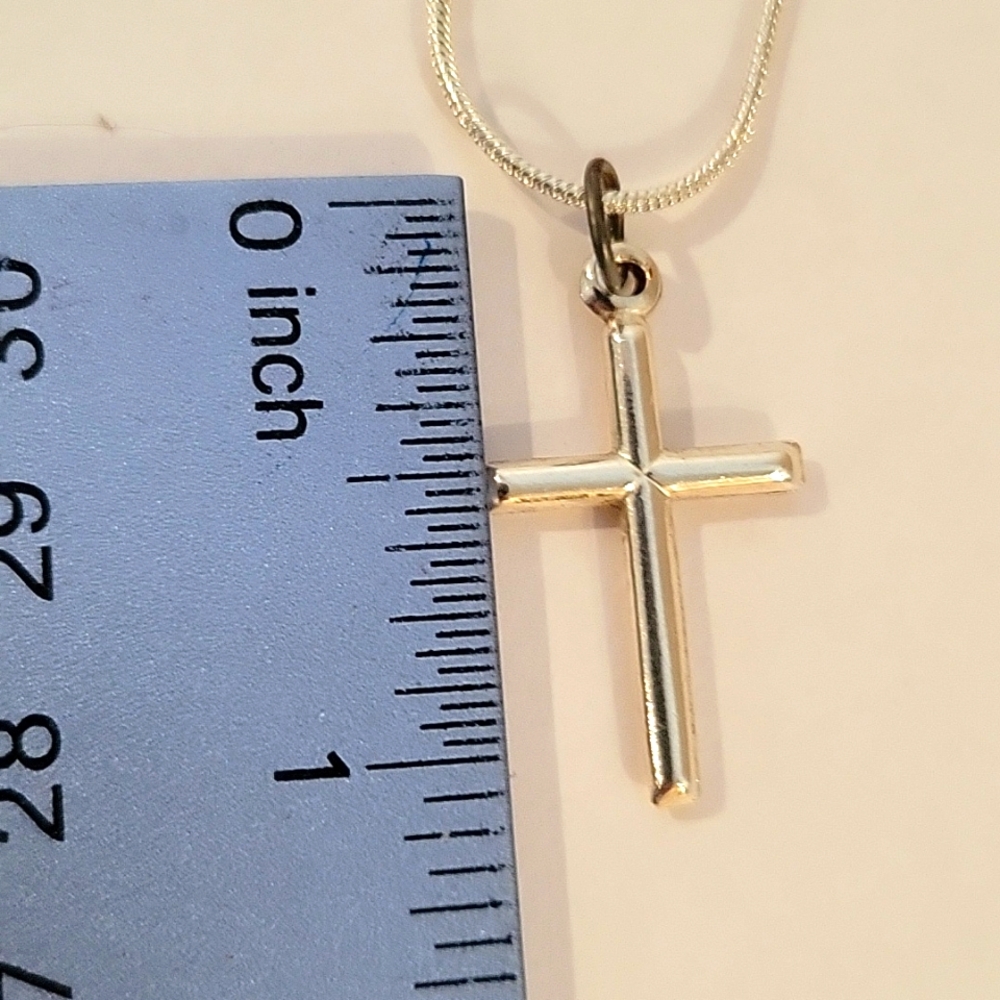925 Cross With 925 Sterling Chain!!